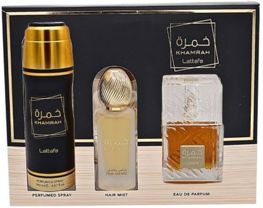 KHAMRAH by LATTAFA 3PCS GIFT SET