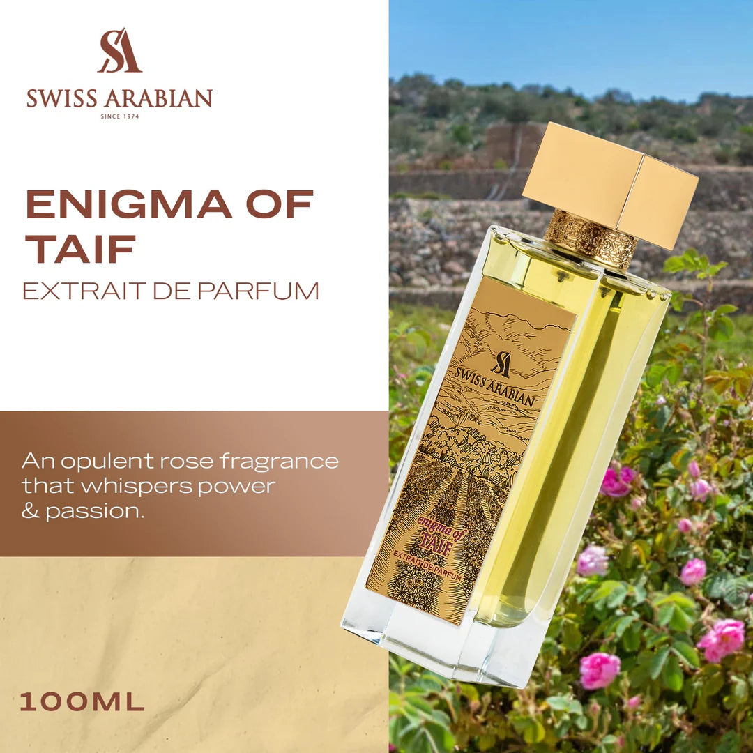 (OPEN BOX) Swiss Arabian ENIGMA OF TAIF Extrait De Parfum - 3.4oz (100ml)